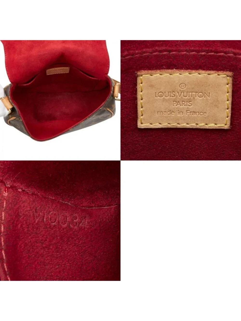 Louis Vuitton Monogram Tambourine Crossbody Shoulder Bag Brown Leather